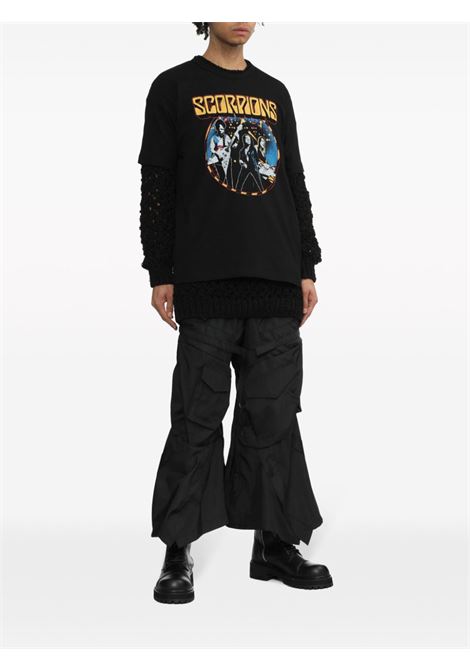 Black graphic-print T-shirt - men JUNYA WATANABE | WMT0181